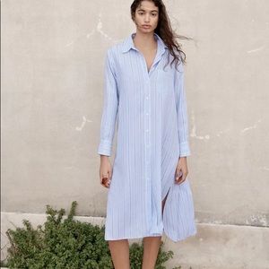 ZARA Midi Shirt Dress Blue XXL